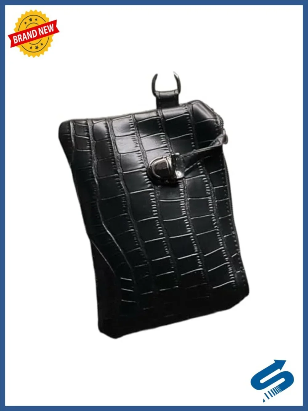 4-Piece Women's Handbag Set Crocodile Embossed Vegan Leather Tote Shoulder